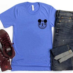 Retro Mickey Mouse Disney Pocket Size Print T-Shirts
